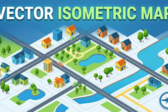 design custom vector and isometric maps
