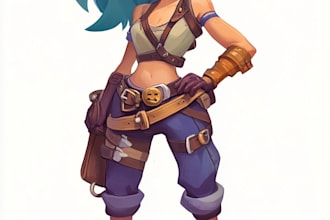draw 2d game character or 2d game character