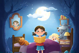 draw custom childrens book illustration