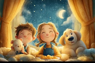 do children book cover and children book illustrations
