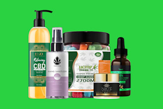 design a creative product label design, label packaging design, product label