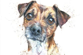 create custom watercolor house portrait