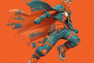 superhero character for comics