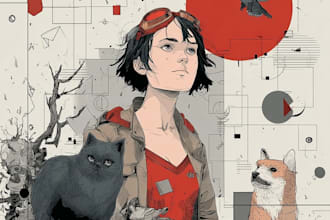 draw manga comic book illustration, webtoon script writing