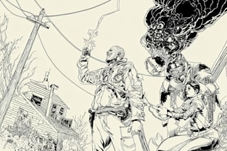 comic book illustration with comic book illustrator