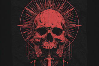 full color t shirt design for brand or band