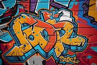 draw graffiti font, logo, hip hop, or merchandise