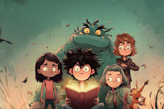 design cute children book covers and storybook art
