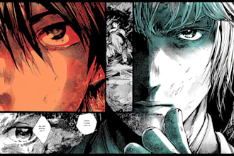 draw manga comic pages and graphic novel illustration