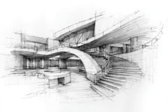 draw digital architectural sketches and illustrations