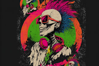 design custom mascot tshirt illustration
