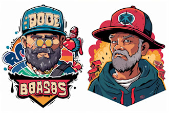 create cartoon vector illustration for t shirt print design