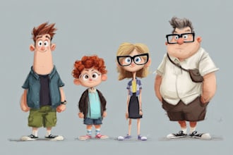 draw a cartoon character