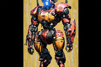 create custom mecha robot art