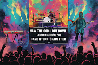 draw an event concert poster flyer illustration