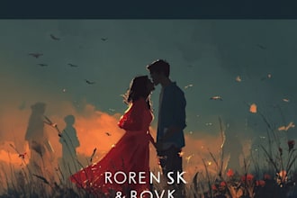 make modern romantic novel cover design