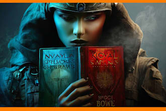 design a premium sci fi book cover for kindle and print