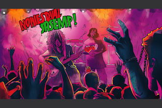 draw your music concert event poster, and party flyer