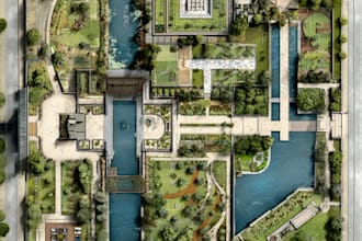 do 2d 3d master plan, site plan, landscape architecture