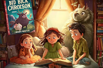 create educational children book cover colorful illustration