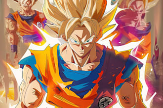 draw you in dragon ball z portrait style