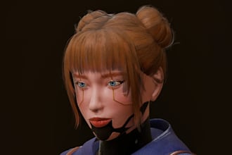 do realistic or stylized hair for your game character