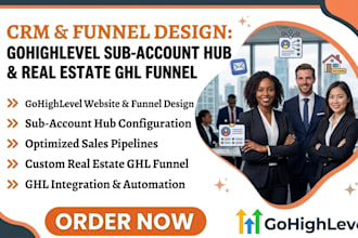 design gohighlevel website sub account hubspot dashboards real estate ghl funnel