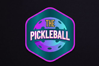 create modern pickleball logo design