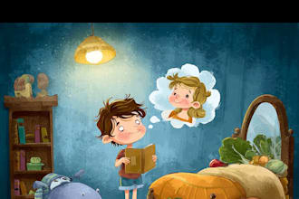 design children book illustration and children book cover