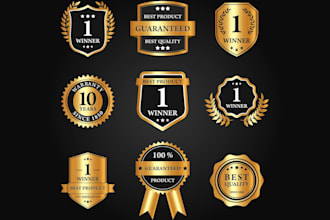 design unique seal stamp badge award emblem logo