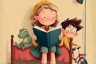 do children book illustrations and children book cover