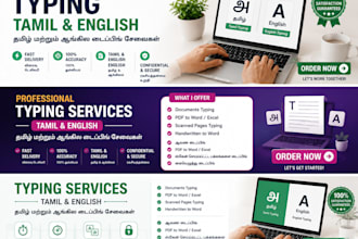 provide accurate tamil and english typing fast delivery and attention to detail