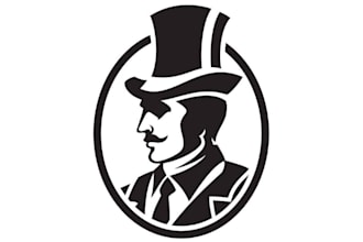 make classic and professional monopoly style logo for your brand