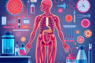 design premium biotech infographics, medical