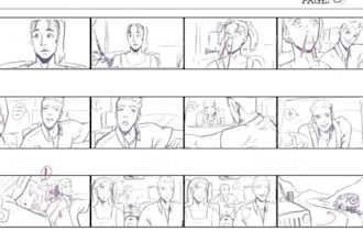 create visual detailed storyboard for animation, express storyboard in 24 hours
