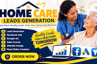 home care leads elderly care healthcare senior care website logo home care leads