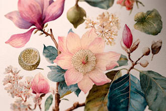 do a watercolor botanical illustration
