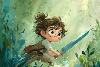 do kdp children book illustration watercolor children story book illustration