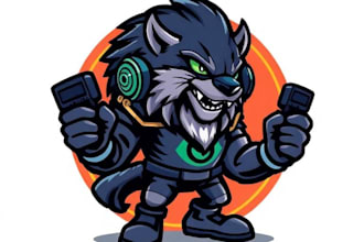 create high quality gaming mascot art for esports branding