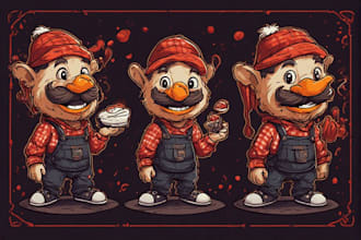 design professional food business mascot character