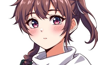 draw a custom oc anime portrait with expressive high quality art