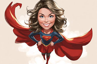 draw premium superhero comic character for you