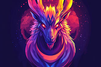 create logo designer anime, fantasy