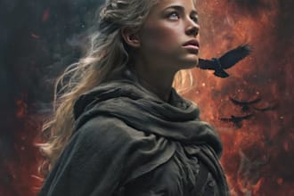 design fantasy book cover or ebook cover