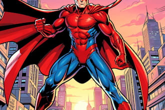 create superhero cartoon character