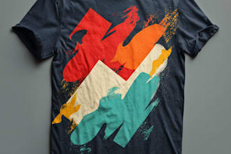 make vintage outdoor t shirt design and illustration