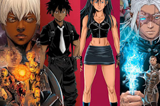 draw manga comic book pages and graphic novel art