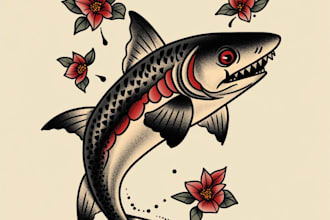 make a traditional or neo traditional oldschool tattoo