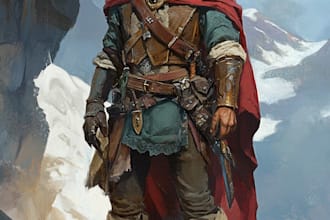 fantasy dnd character illustration