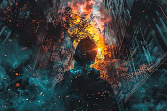 design mixtape album cover art in handrawn